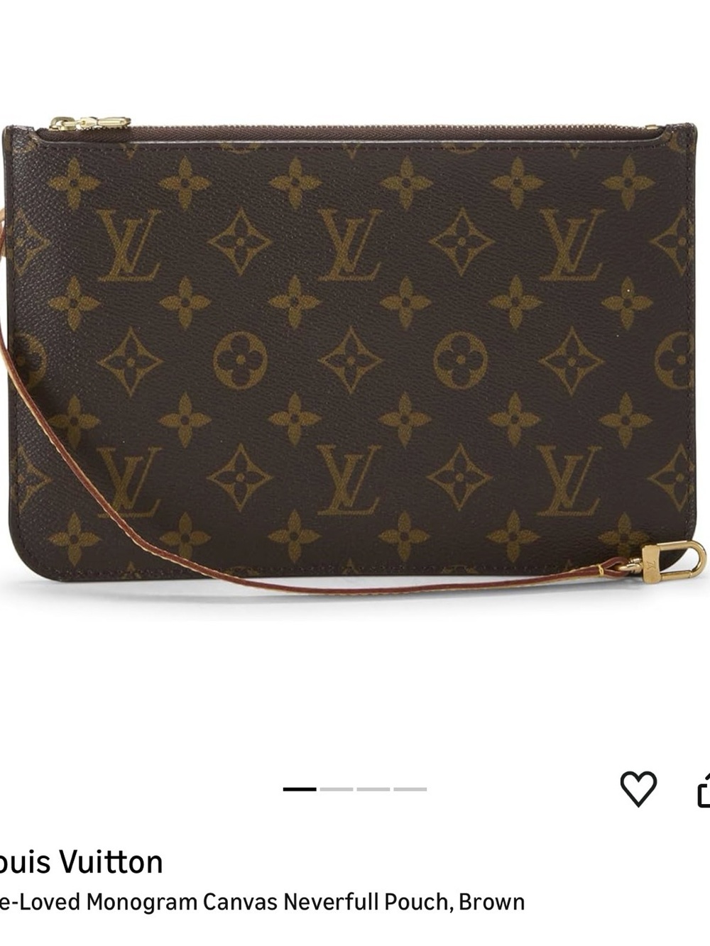 Louis Vuitton Monogram Canvas Wristlet Pouch -